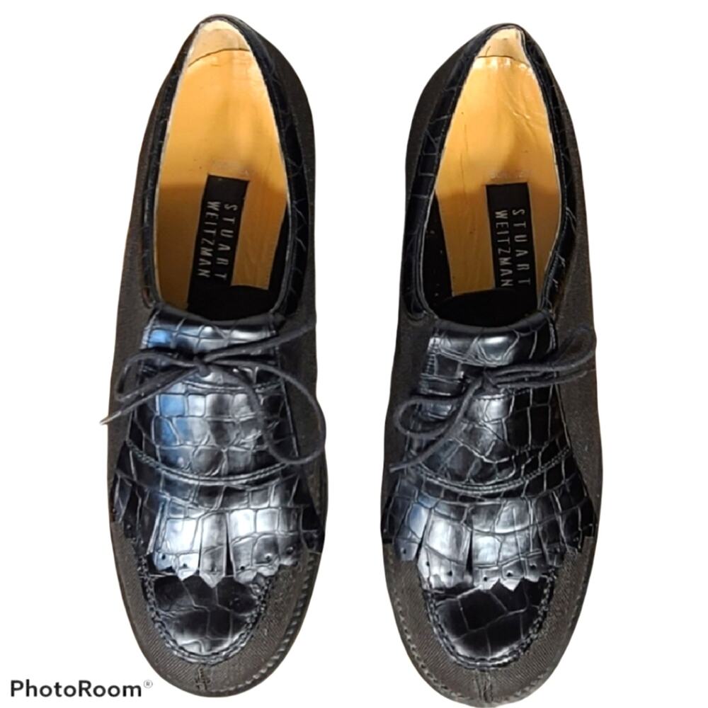 Stuart Weitzman Black Tassle Golf Shoe SZ 10